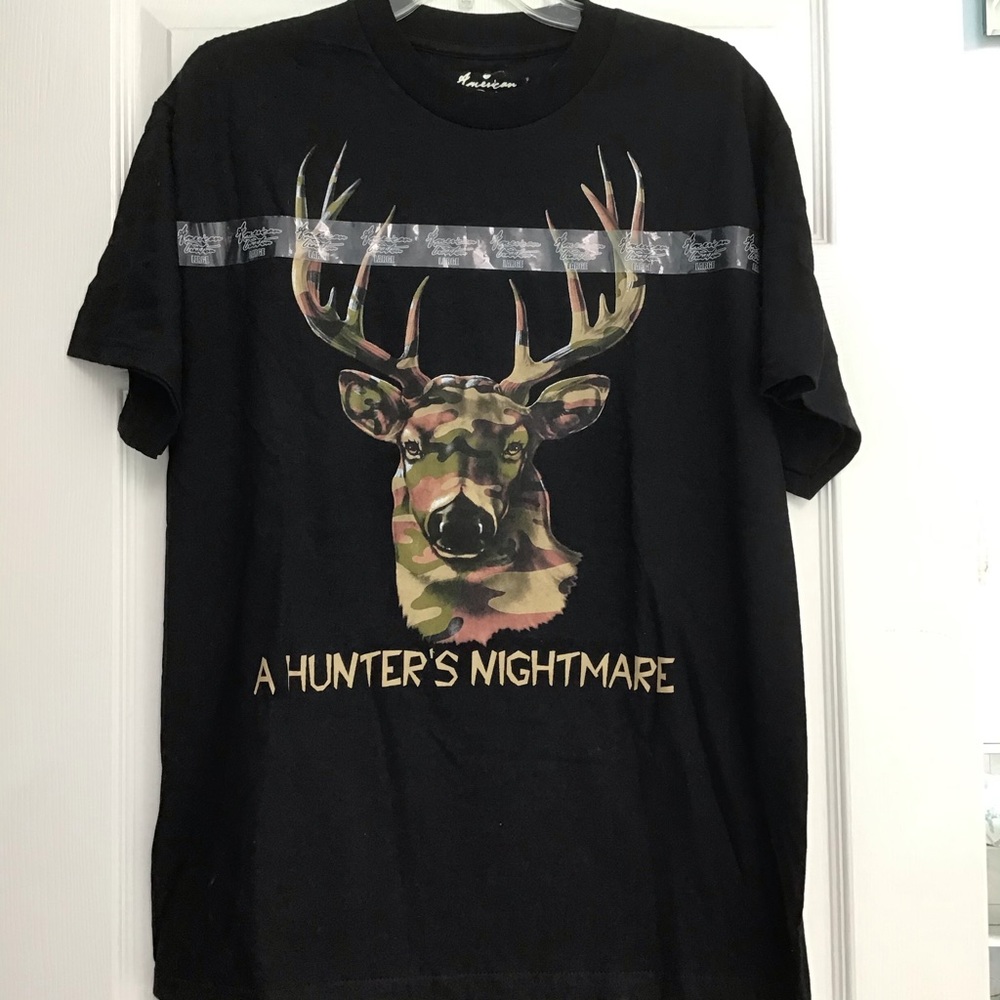 Hunters Nightmare NEW American Tradition black Tshirt men’s size Large